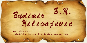 Budimir Milivojević vizit kartica